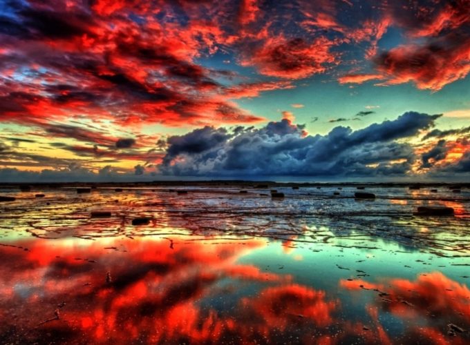 Red Clouds Nature 4K Wallpapers UHD