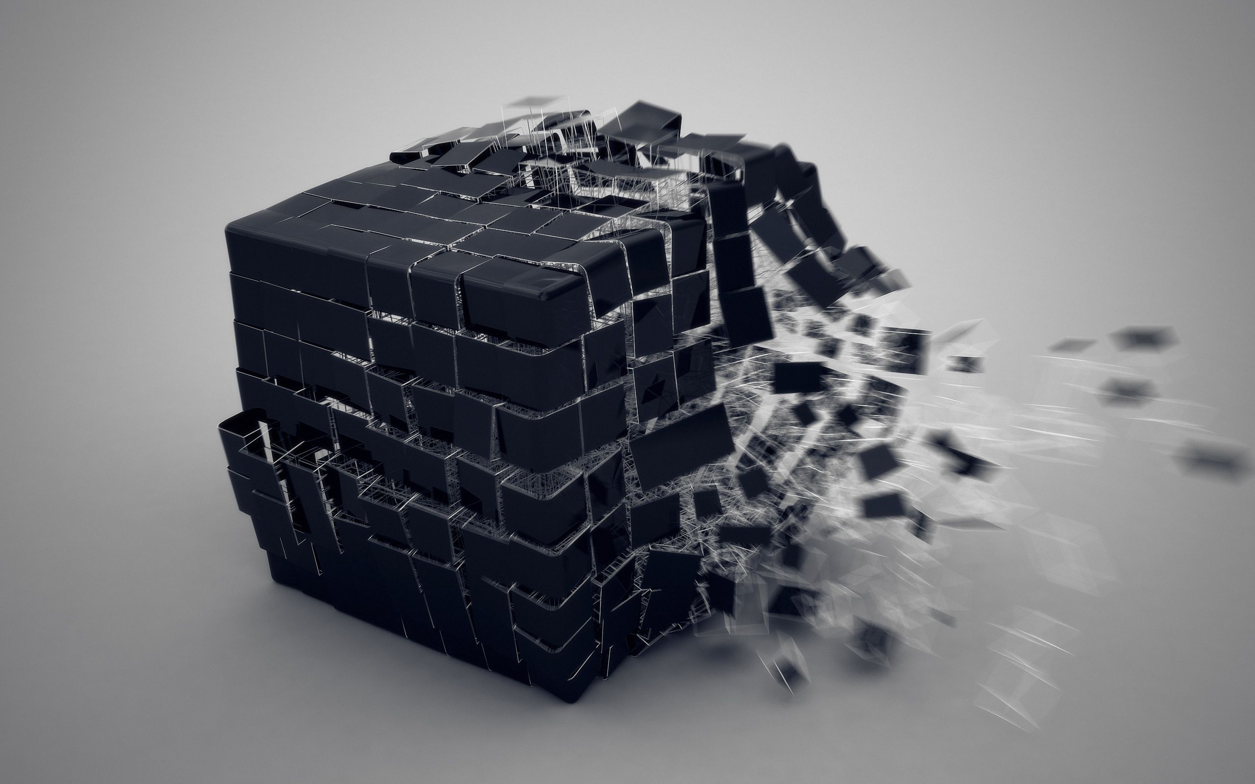 Wallpaper Cube Burst Forming
