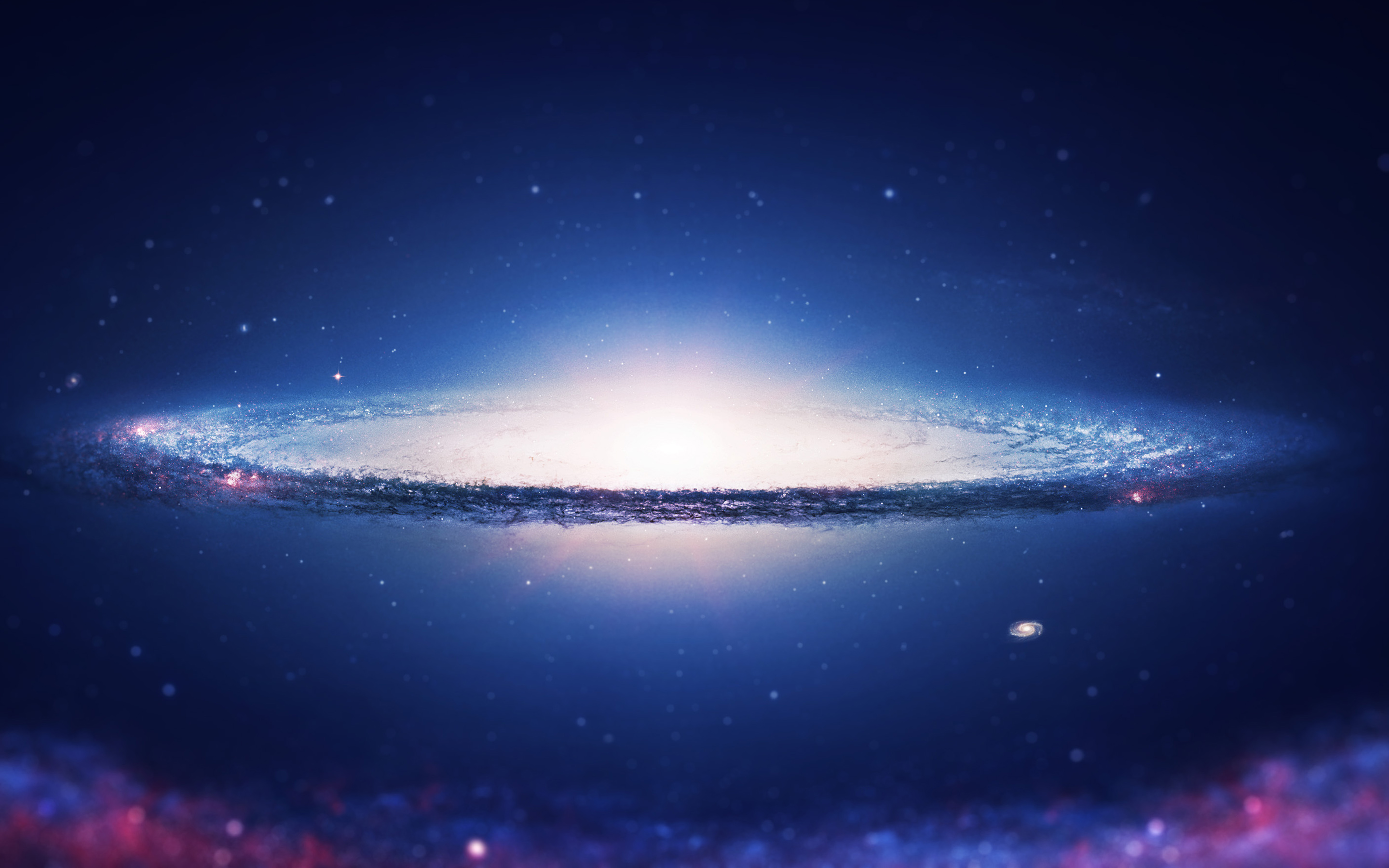 High Resolution Galaxy Wallpaper Blue Background