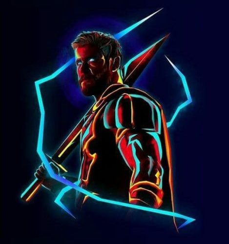 Thor Neon Avengers infinity War iPhone iphones wallpapers