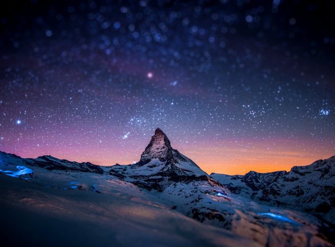 Mountain Stars Night Tilt Shift Free Wallpaper HD