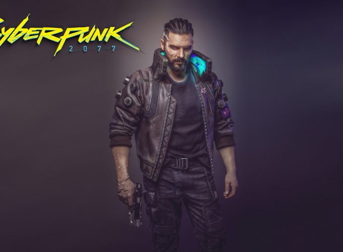 cyberpunk 2077 man with gun 2018