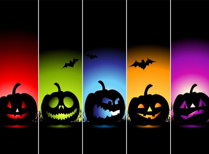Colorful Halloween Horor Wallpaper