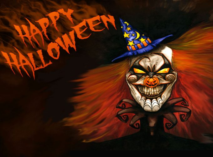 Happy Halloween Phantom Clown Wallpaper