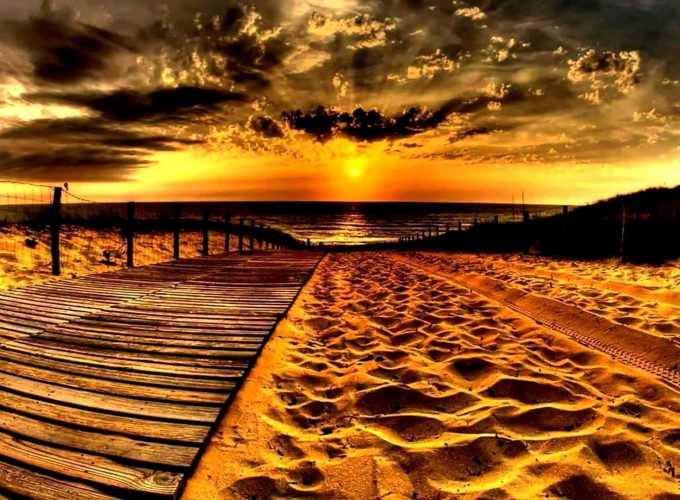 Beach Sunset HD Background