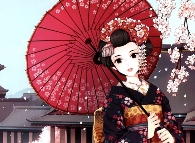 Japanese Geisha Girls Art Desktop Wallpapers