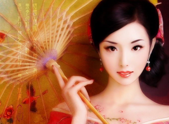 Japanese Geisha Girls Art Mobile Wallpapers