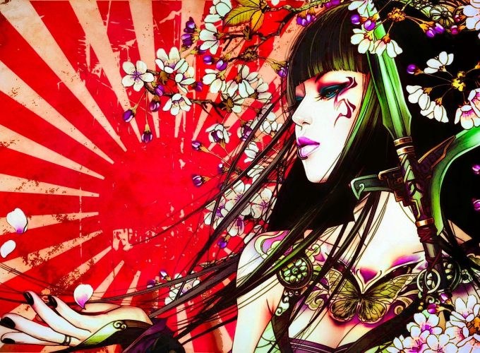 Japanese Geisha Girls Art iphone Wallpaper Wallpapers - High Resolution ...