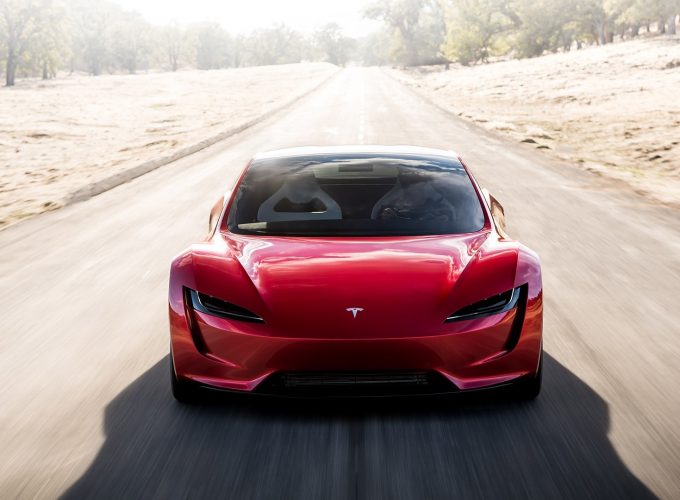 Tesla Roadster Free Wallpaper