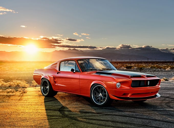 Mustang Fastback at Sunset 4k HD Wallpaper Desktop