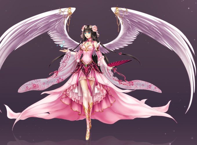 Pink Angel Anime Wallpaper