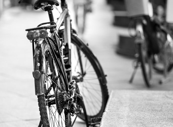 Black And White Bicycle Photo