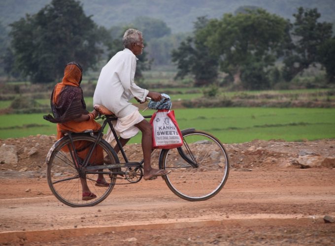 Old Couple On The Bicycle