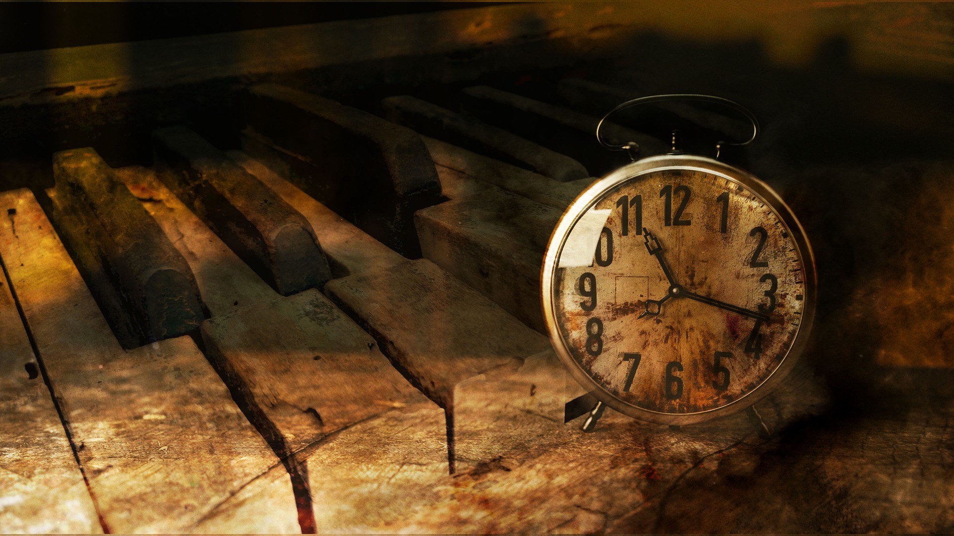 Old Piano And Watch