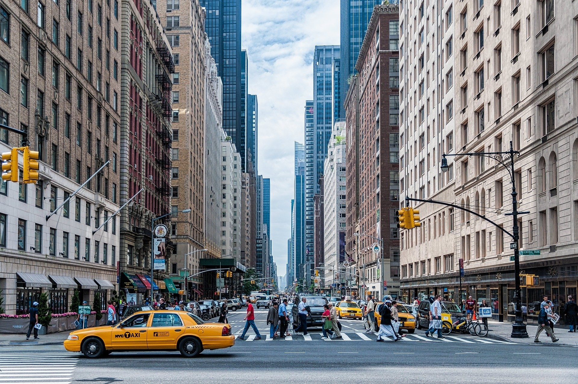 Pedestrians In The New York City