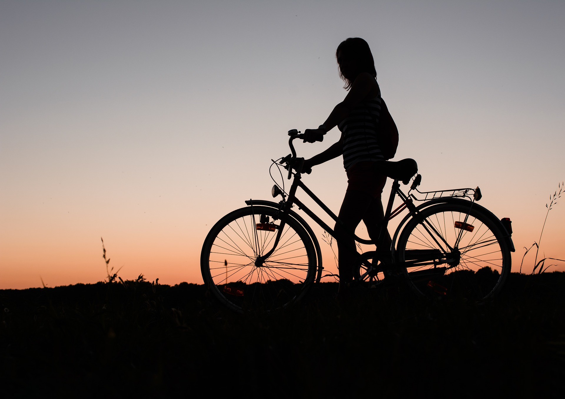Sunset Trip With Bicycle