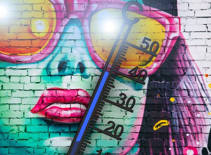 Thermometer Graffiti On The Wall