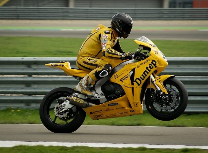 Yellow Motorbike On The Tournament